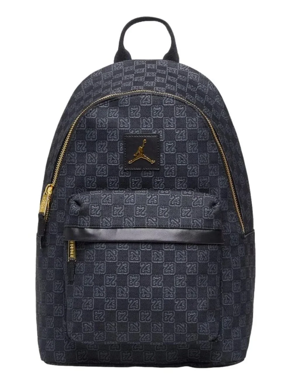 Back to School Jordan Monogram Backpack Black Gold Jumpman 23 Jacquard Full Size